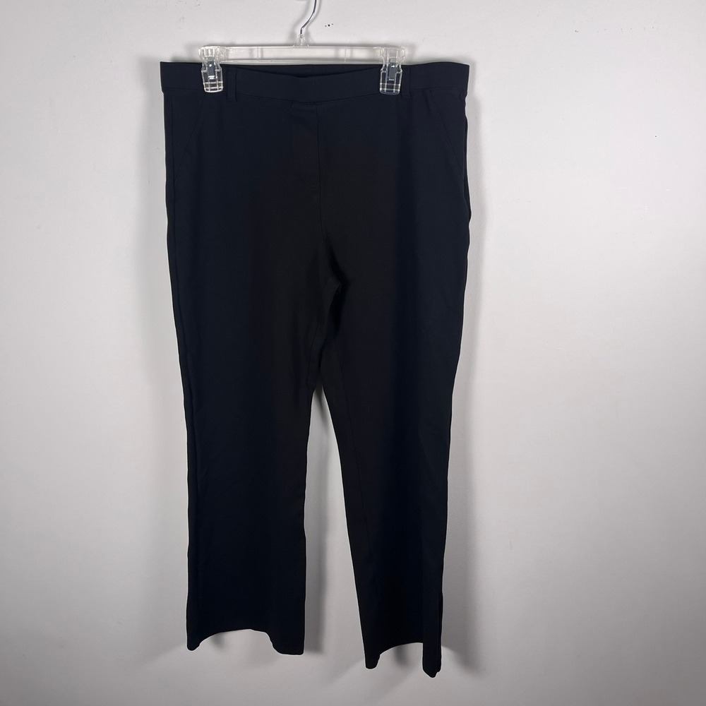 Quince Ultra Stretch Ponte Bootcut Pant Women XL Black Petite Office Modern Chic
